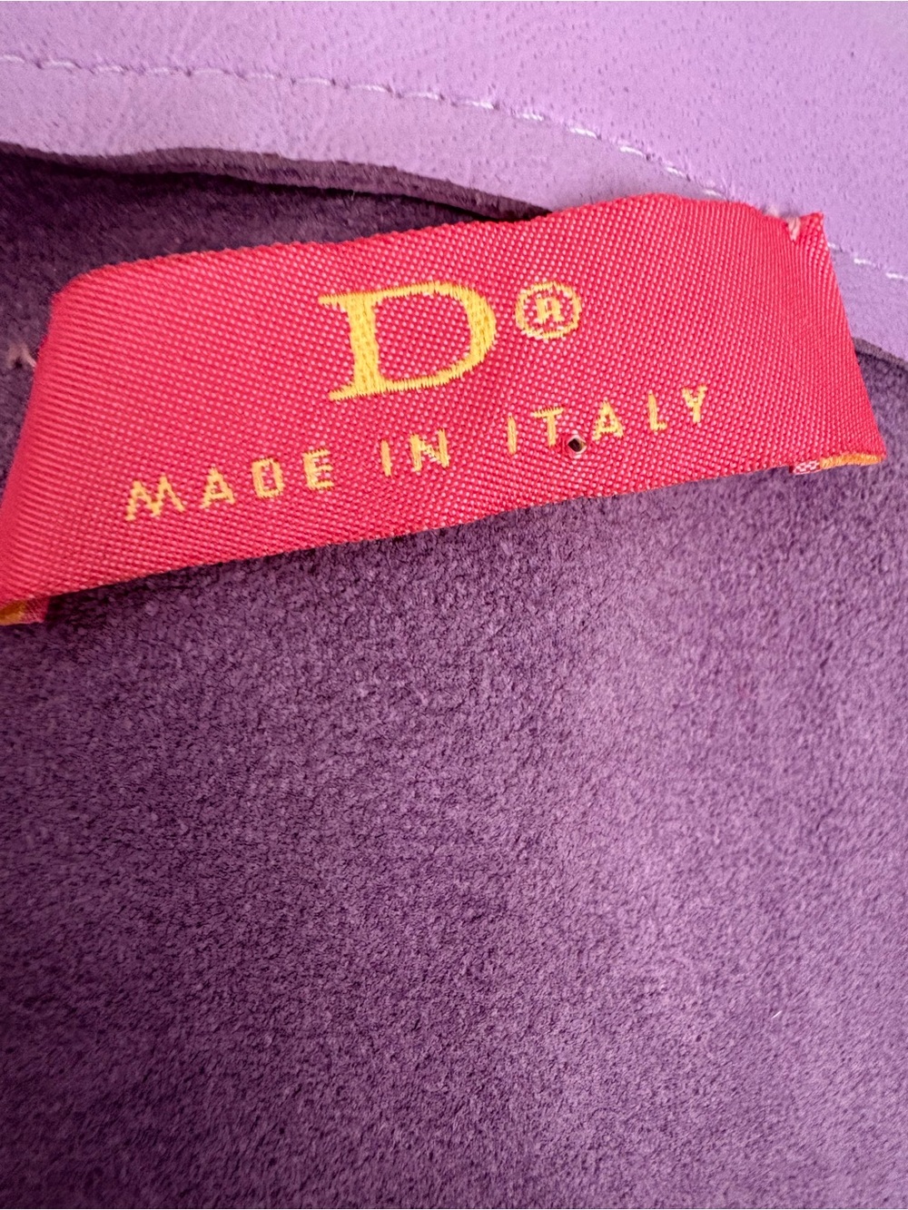 Women's Lavender Leather Zip Jacket - Picture 6 of 8